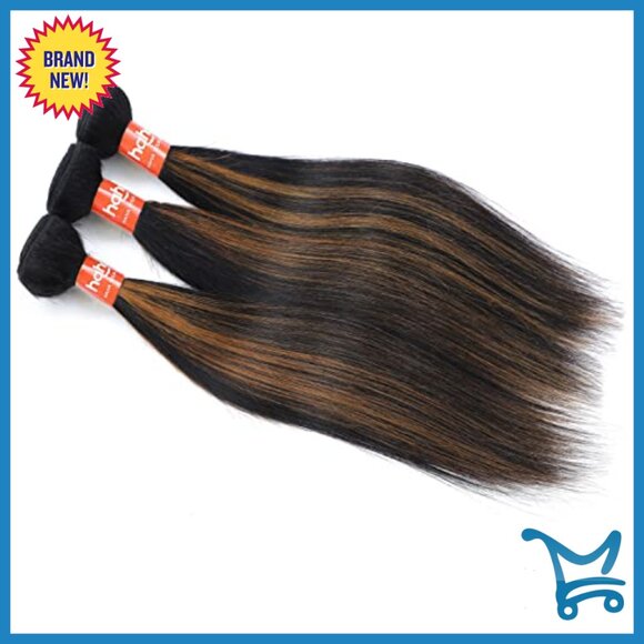 Brazilian Remy Human Hair Extensions 3 Bundles 18 Inch Straight Weave